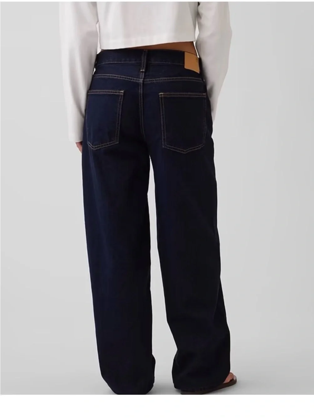 NWT GAP x The Hailey Bieber Extra Baggy Jeans Denim Midnight Indigo Wide Leg 25